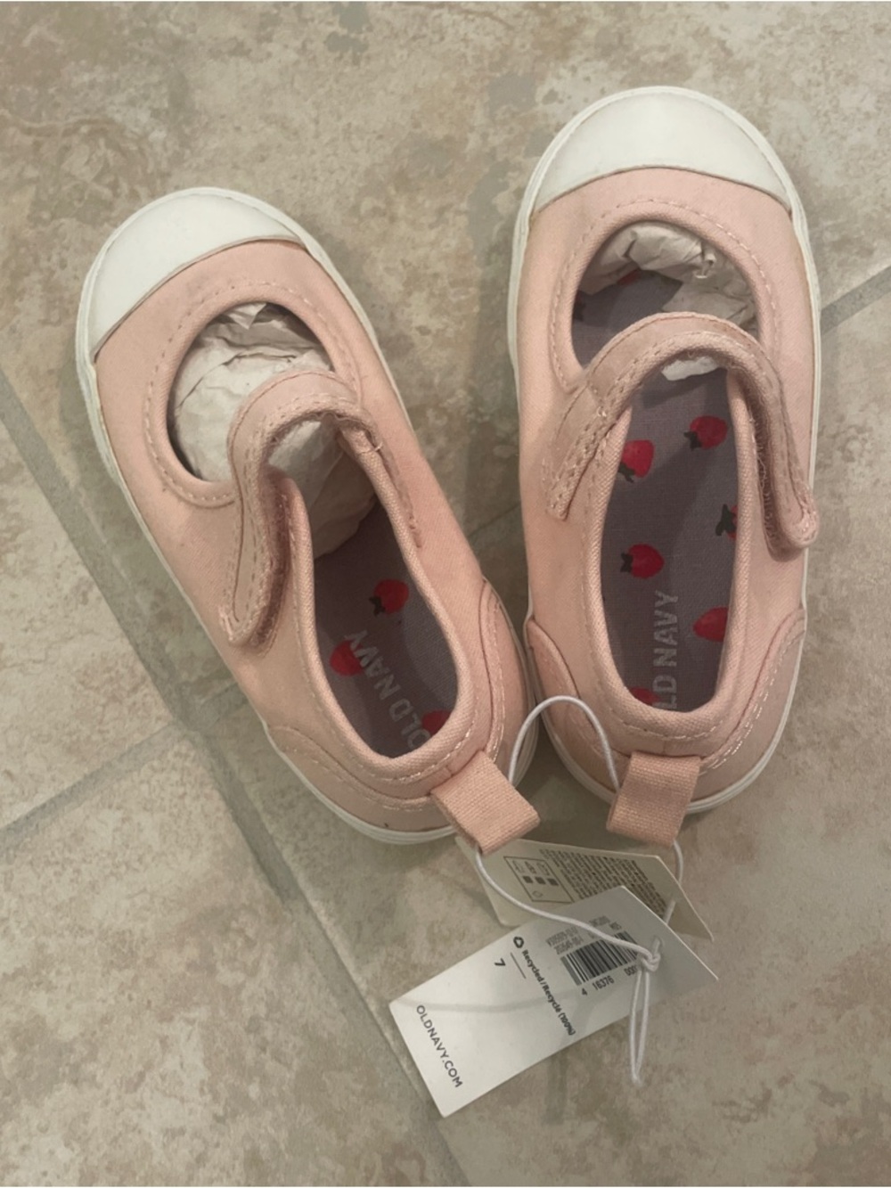 Old Navy Light Pink Mary Jane Canvas Sneakers